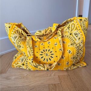 Call it by your name Yellow Paisley MAXI CABAS TOTE Bag